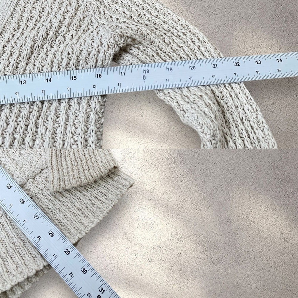 Vintage Hollister Cream Crochet Knit Cardigan - Picture 8 of 8